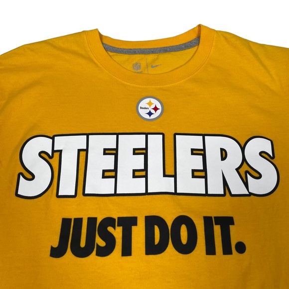 Nike Men’s NFL Pittsburgh Steelers Just Do It Gold T-Shirt Size M. - Picture 2 of 7